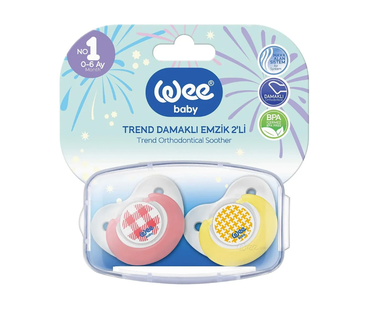Wee baby silikon damaklı emzik 0-6 ay
